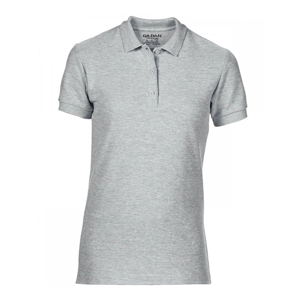 Ladies Short Sleeve Gildan Premium Cotton Slightly Fitted Polo Top 5 Colour GD43