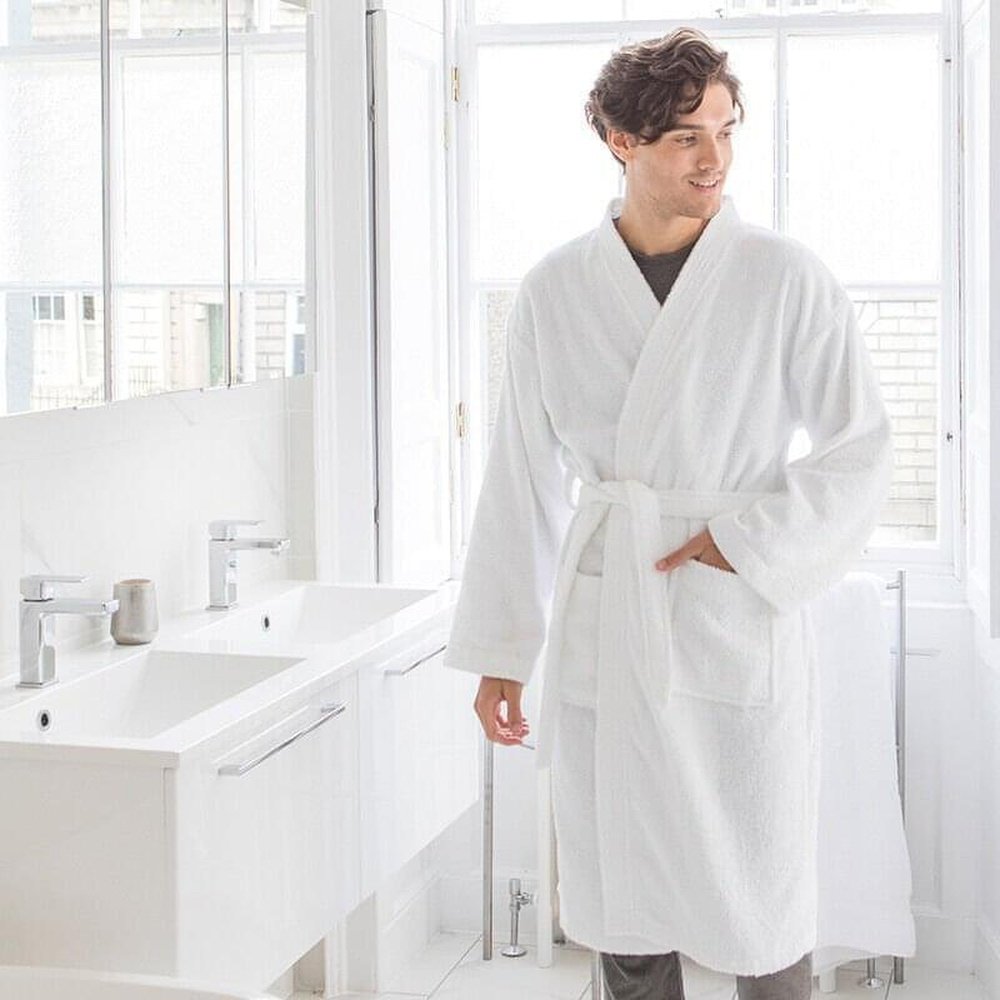 Adults Comfy Co Soft and Cosy Towelling Kimono Robe Dressing Gown CC020