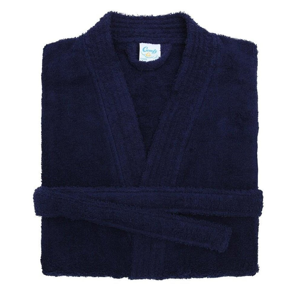 Adults Comfy Co Soft and Cosy Towelling Kimono Robe Dressing Gown CC020
