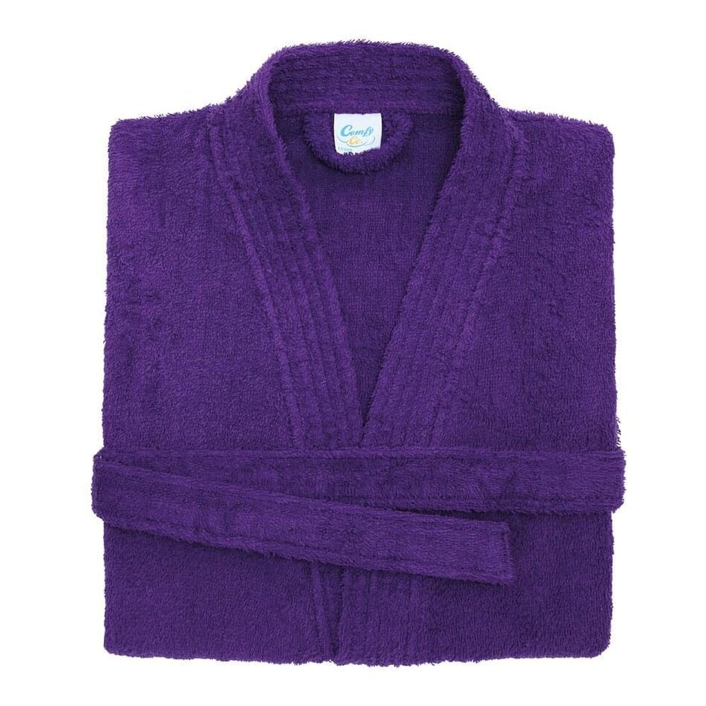 Adults Comfy Co Soft and Cosy Towelling Kimono Robe Dressing Gown CC020