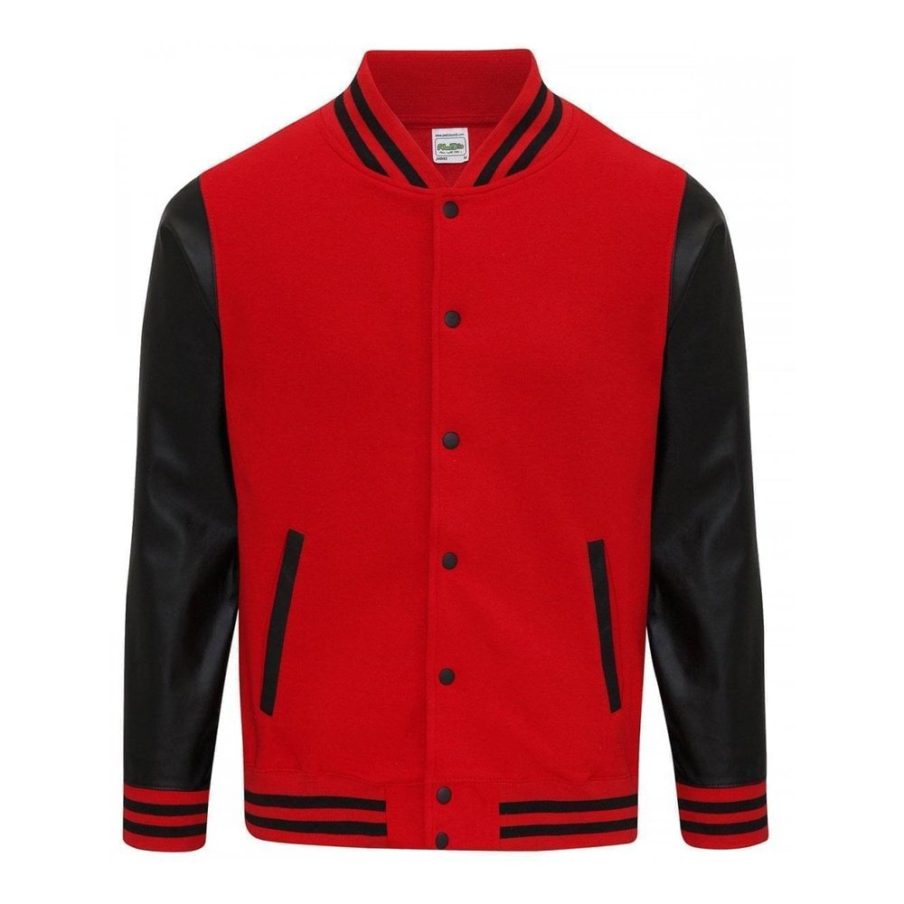 AWDis Hoods Letterman American Style College Jacket Faux Leather Sleeve JH042