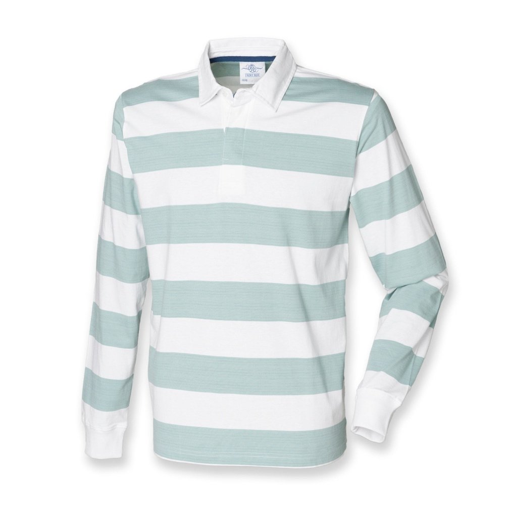 Boys Long Sleeved Striped Cotton Rugby Shirt Top 11/12 13/14yrs FR110