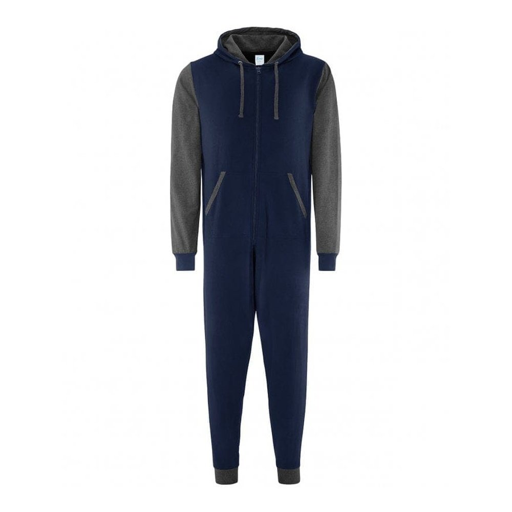 COMFY CO Adults Unisex Two Tone All-In-One Lounge Wear Onesie 6 Colours CC003