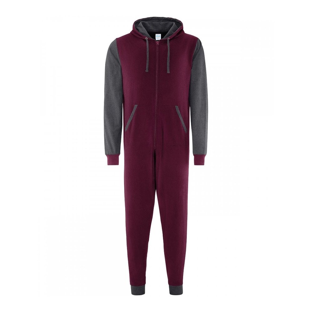 COMFY CO Adults Unisex Two Tone All-In-One Lounge Wear Onesie 6 Colours CC003