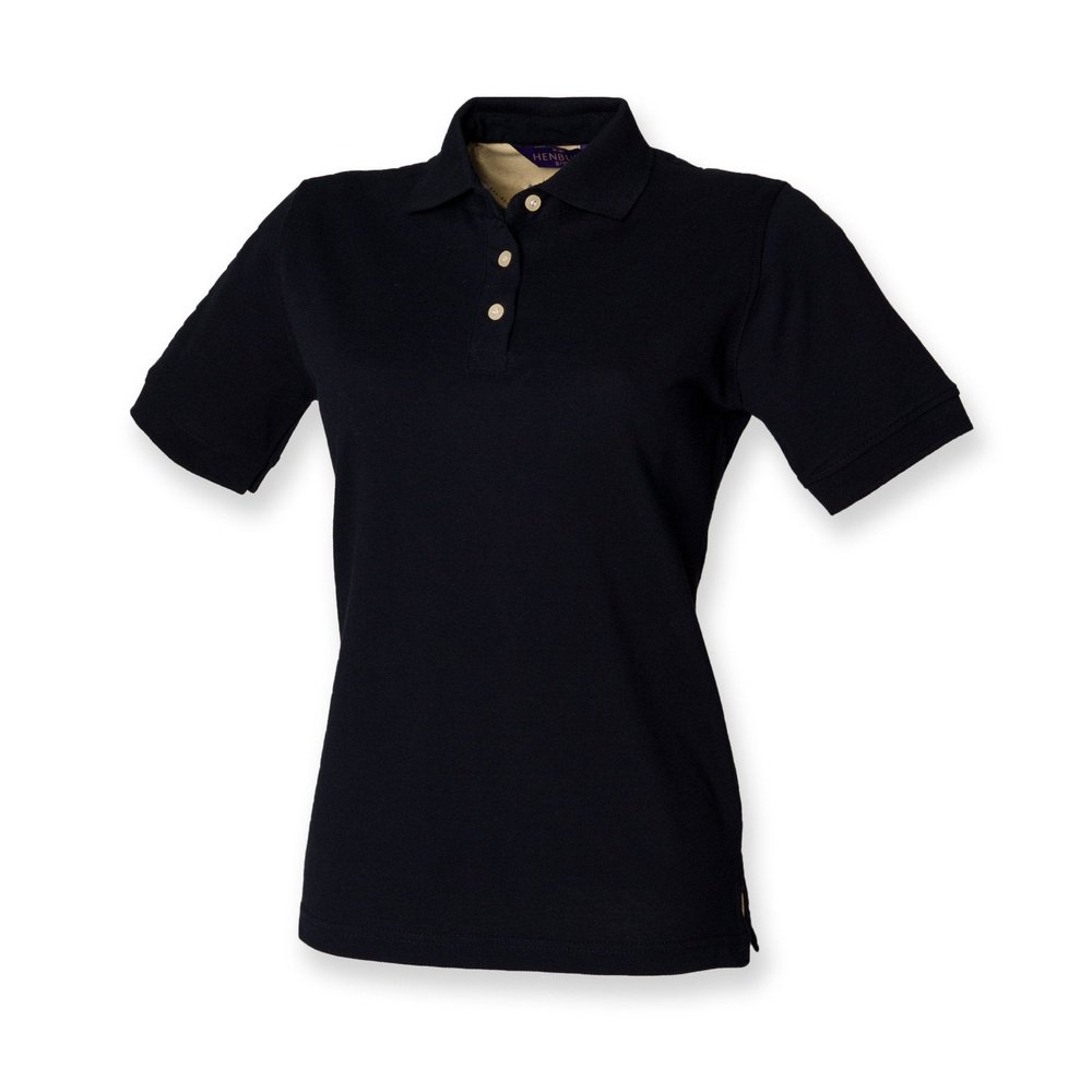 Henbury Ladies Classic Pique Polo Shirt T-Shirt Top in Blue Red Grey H121