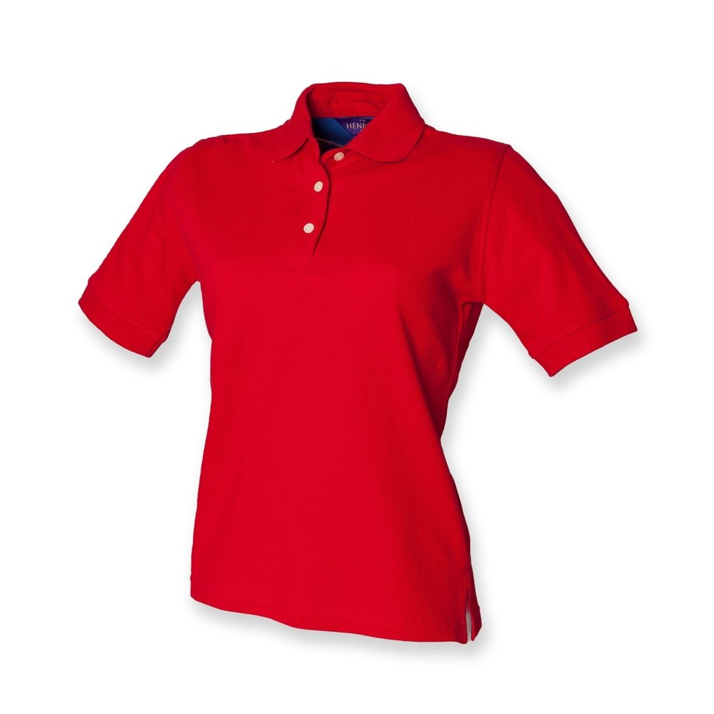 Henbury Ladies Classic Pique Polo Shirt T-Shirt Top in Blue Red Grey H121