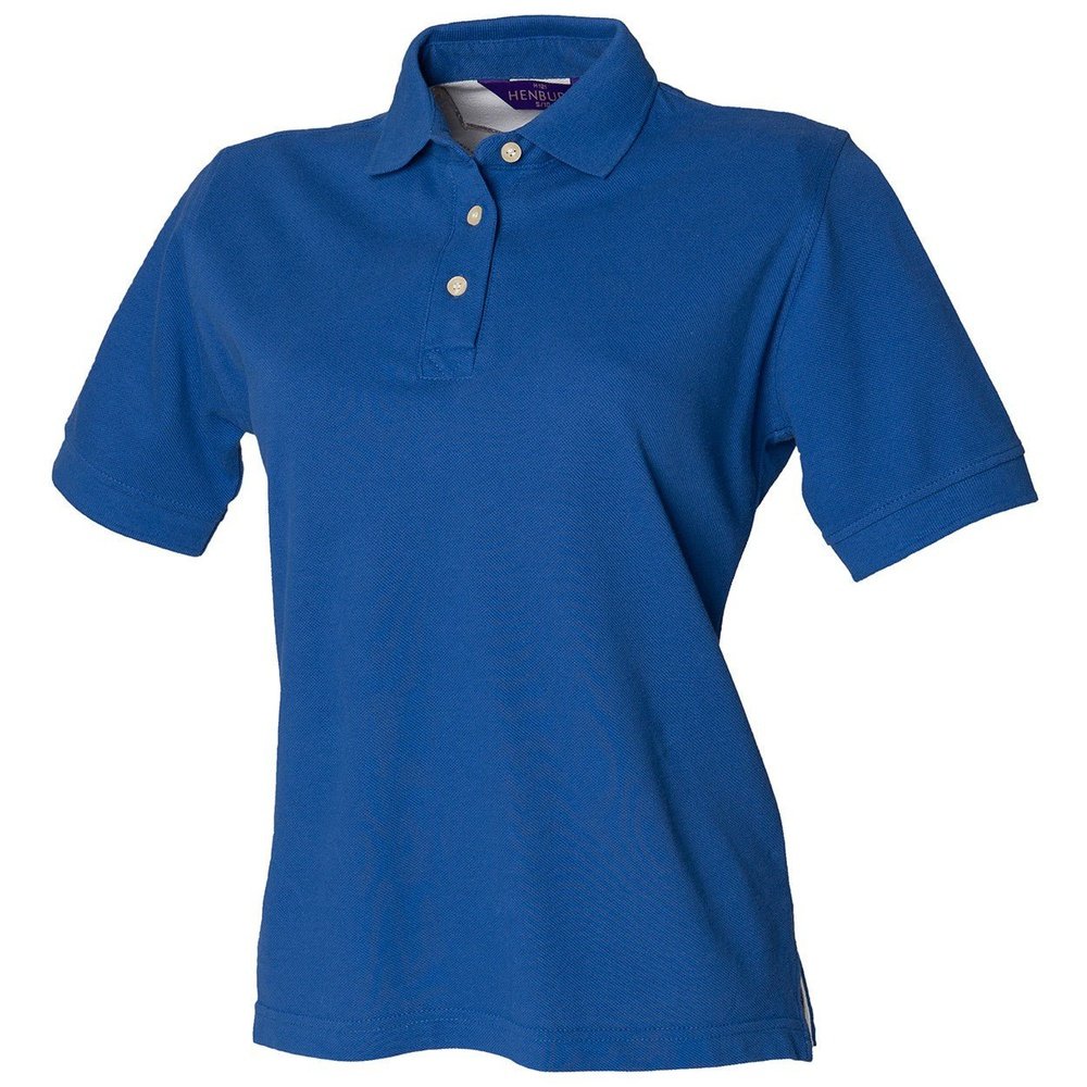 Henbury Ladies Classic Pique Polo Shirt T-Shirt Top in Blue Red Grey H121