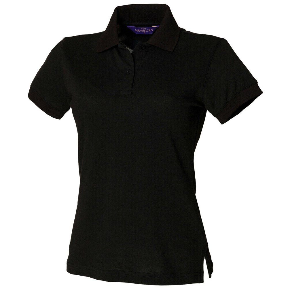 Henbury Ladies Stretch Pique Polo Shirt Women's Cotton T-Shirt H306
