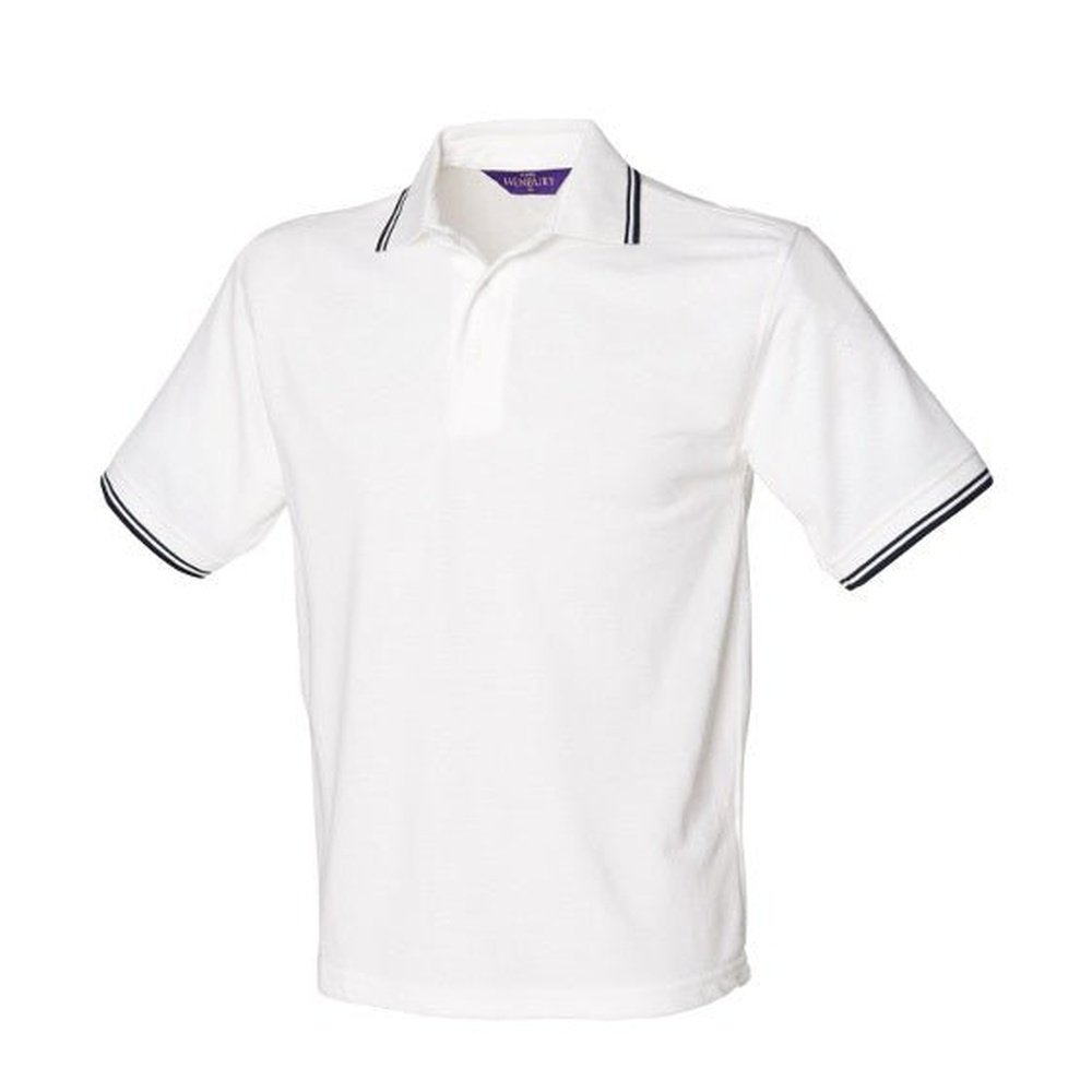 Kids Henbury Tipped Poly Cotton Boys Girls School Polo Shirt Top H459