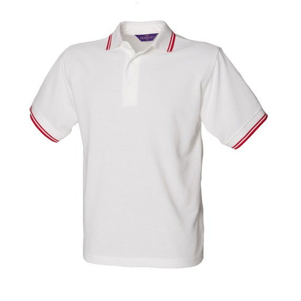 Kids Henbury Tipped Poly Cotton Boys Girls School Polo Shirt Top H459