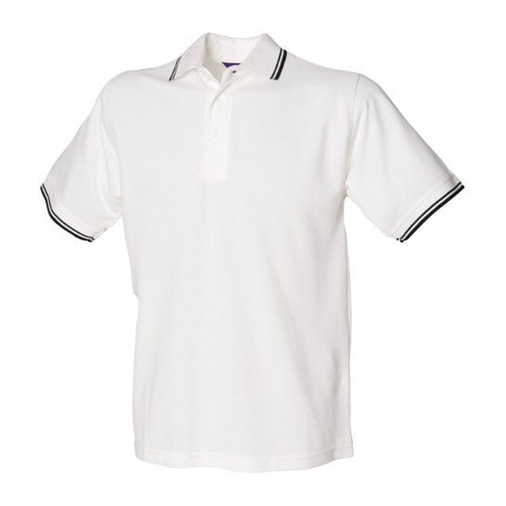 Kids Henbury Tipped Poly Cotton Boys Girls School Polo Shirt Top H459