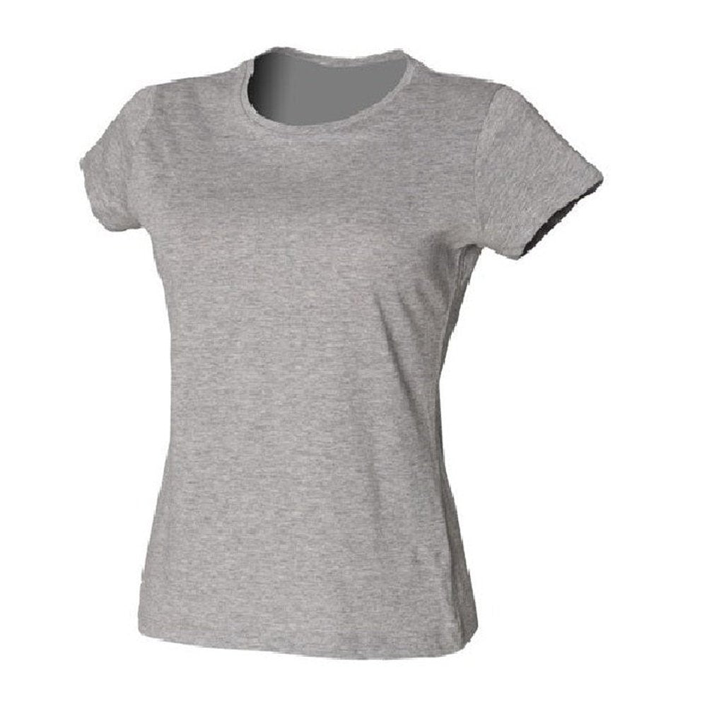 Ladies Perfect Fit T-Shirt Womens Cotton Short Sleeve Crew Neck Top SK201