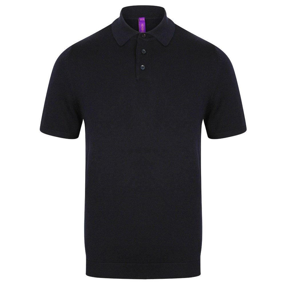 Men's Cotton Blend Fine Knit Short Sleeve Smart Polo Shirt H716