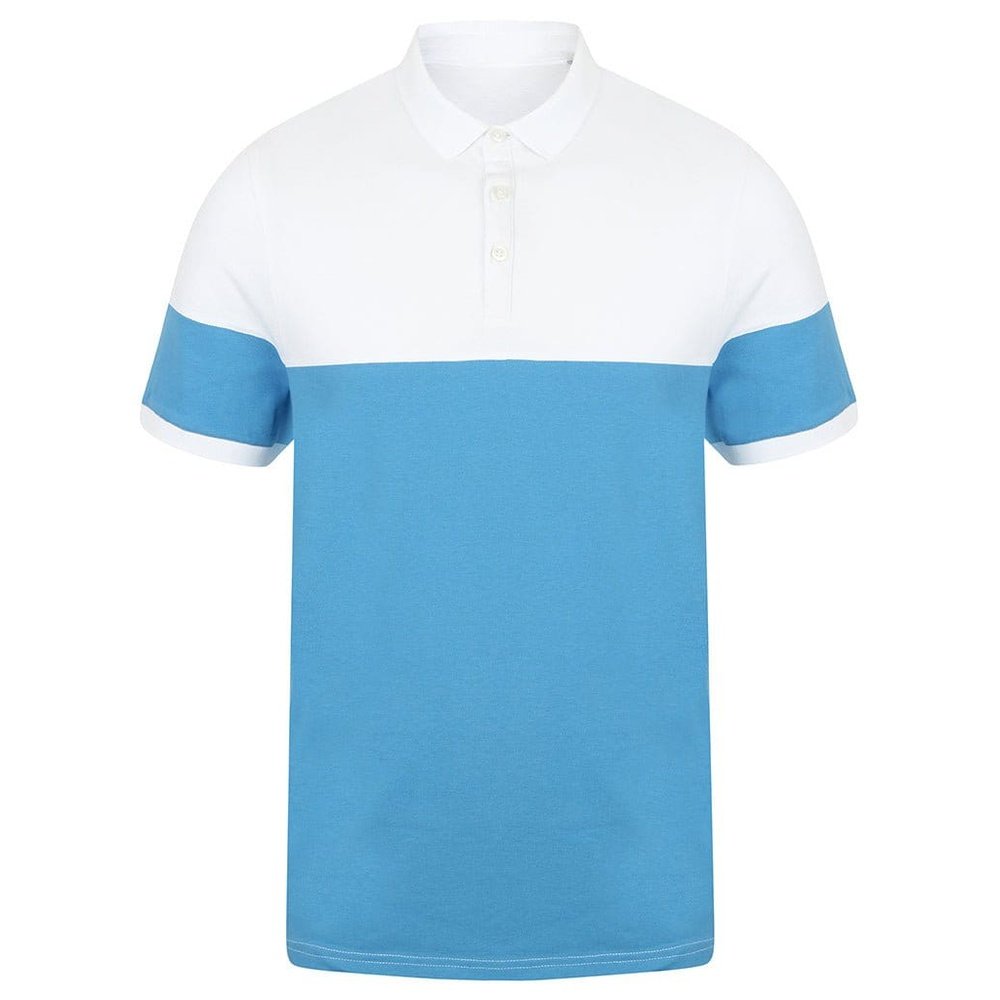 Men's Front Row Contrast Stretch Cotton Polo Shirt XS-XXL FR240