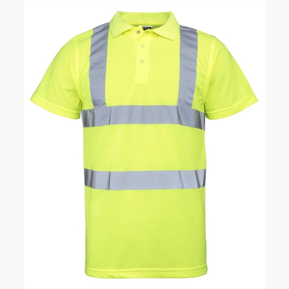 Men's High Visibility Gent's Polo Shirt Safety Workwear EN471 Small - 5XL HV070