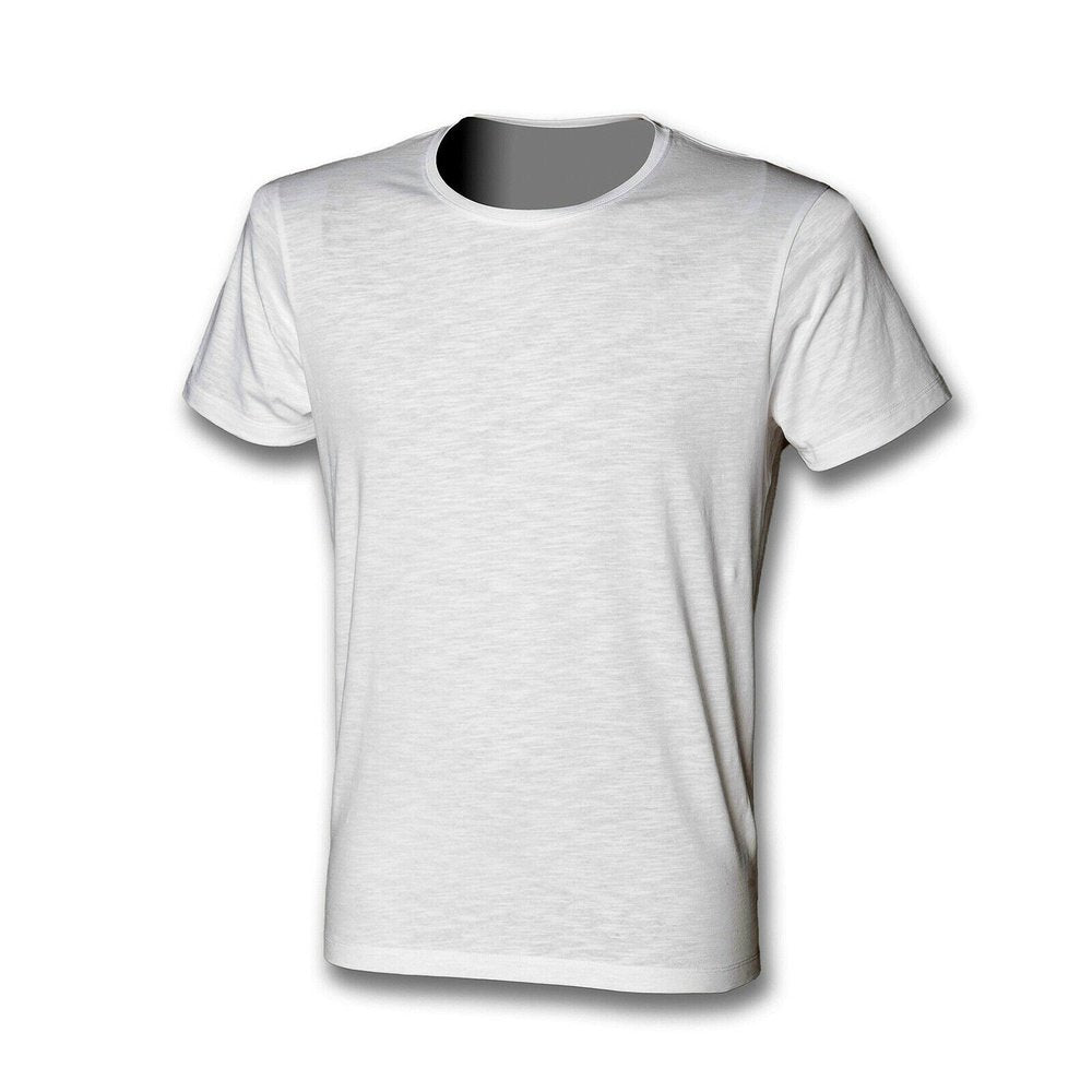 Mens Slub Crew Neck Cotton Short Sleeve T-Shirt Top SFM281