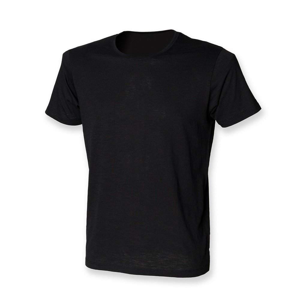 Mens Slub Crew Neck Cotton Short Sleeve T-Shirt Top SFM281