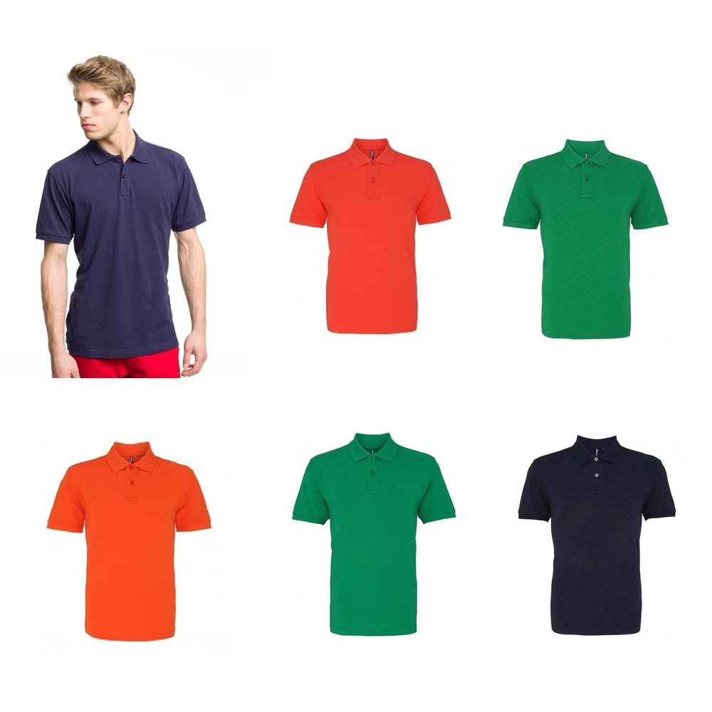 New Gent's Asquith & Fox Mens Cotton Classic Fit Polo Shirt Tshirt S-3XL AQ010