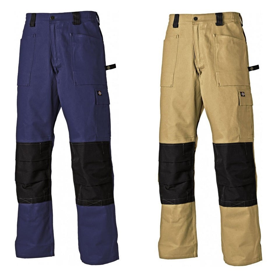 Dickies Men's Grafter Duo-Tone Workwear Trouser Grey, Khaki, Black WD011, WD4930
