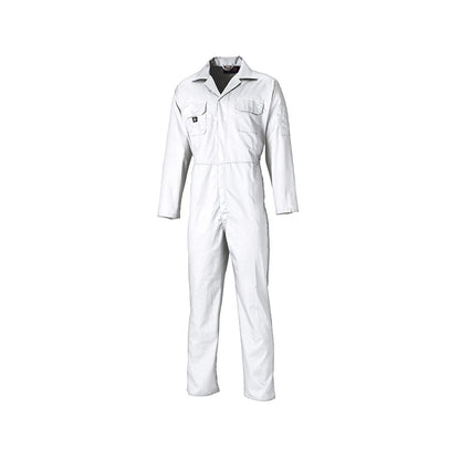 Dickies economy stud front long sleeve coverall royal & white WD002