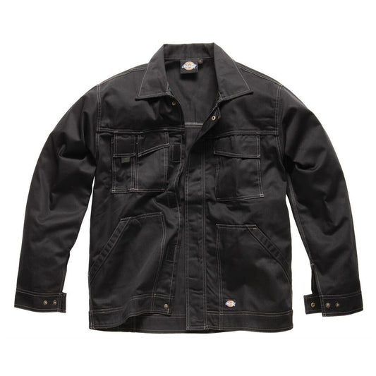 Dickies men's industry 300 two tone multi pocket jacket Black & Grey WD403