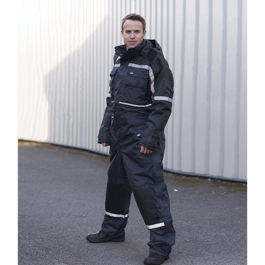 Dickies men's heavy duty waterproof padded coverall Green & Navy WD003