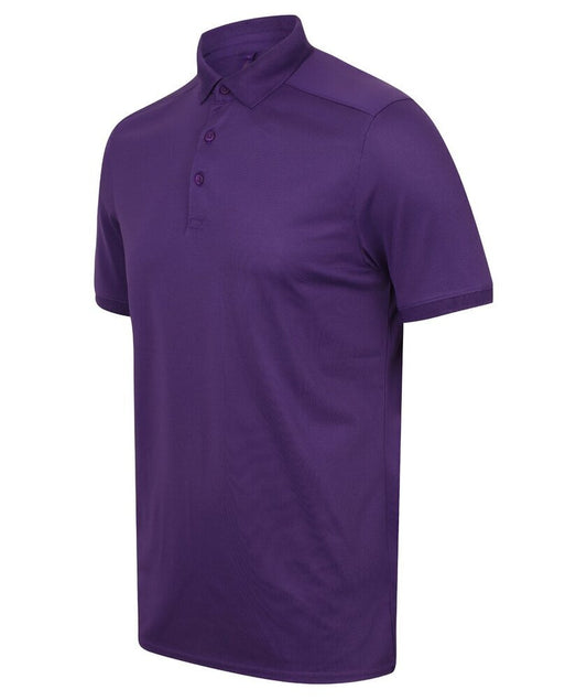 MENS SLIM FIT STRETCH POLO SHIRT WICKING HENBURY H460 - Your Factory Outlet