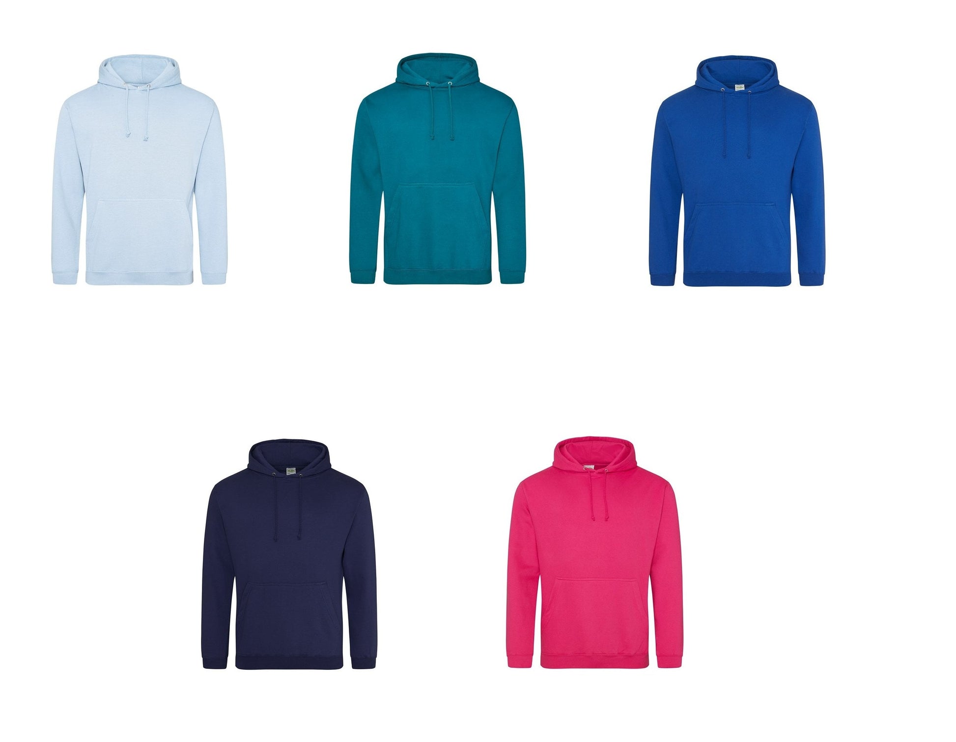 Kids AWDis JH001B long sleeve college hoodie sweatshirt age 9-11, 12-13 - Your Factory Outlet
