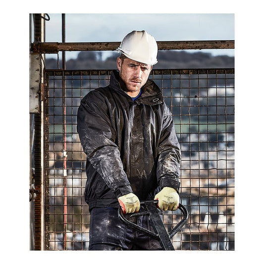 Dickies waterproof breathable cambridge workwear jacket black & navy WD051