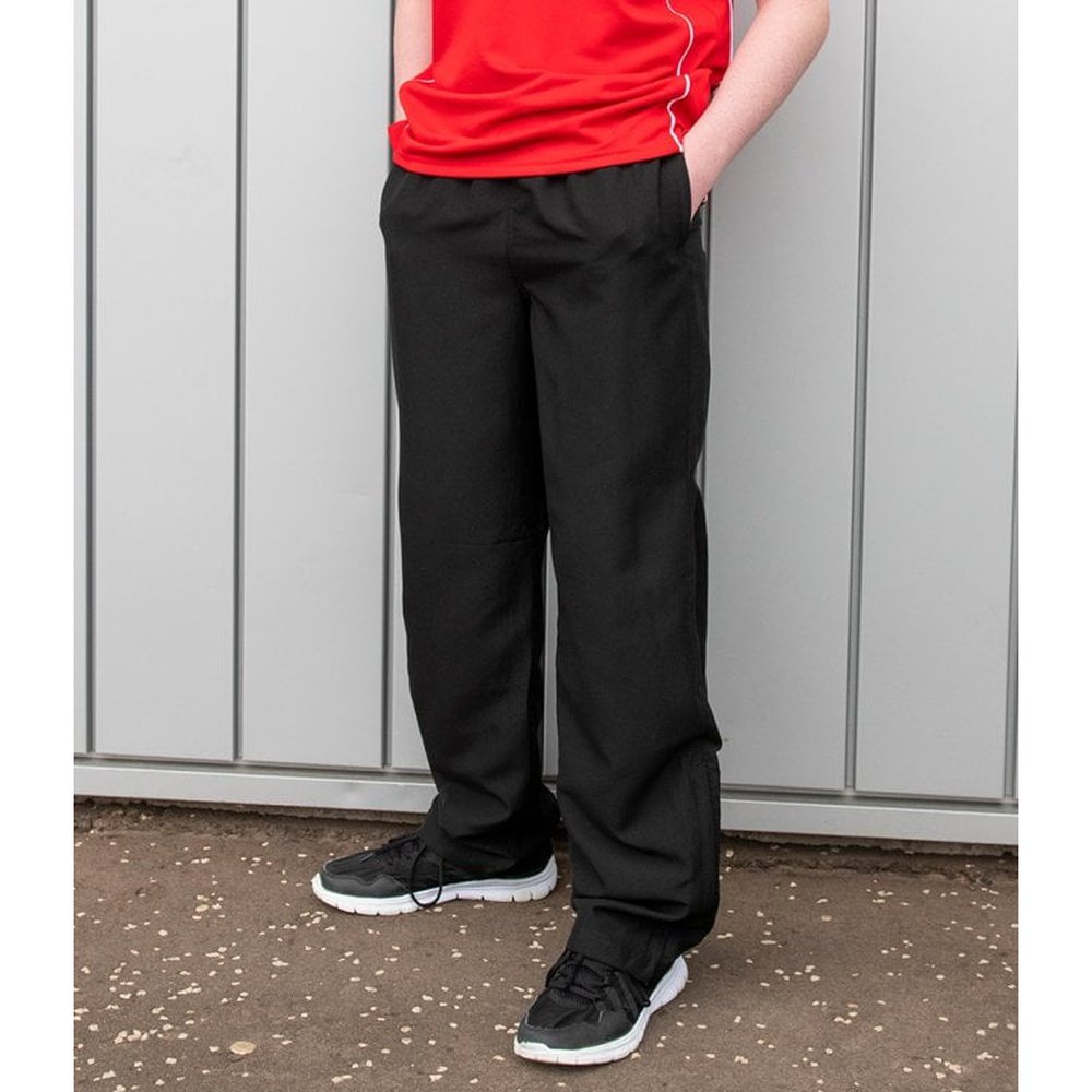 Kids Unisex Plain Lined Track Pant Elasticated Waist Zip Toggled Hem LV822
