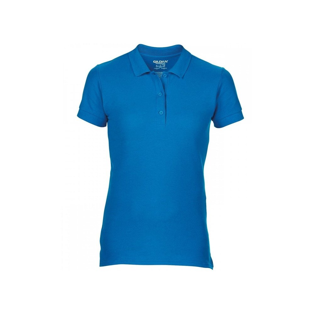 Ladies Short Sleeve Gildan Premium Cotton Slightly Fitted Polo Top 5 Colour GD43