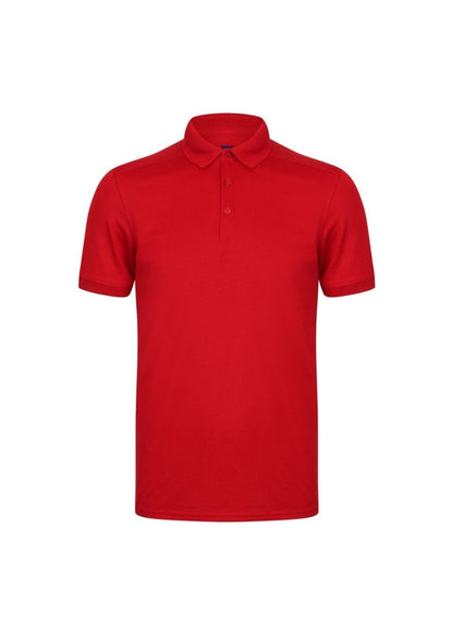 MENS SLIM FIT STRETCH POLO SHIRT WICKING HENBURY H460 - Your Factory Outlet