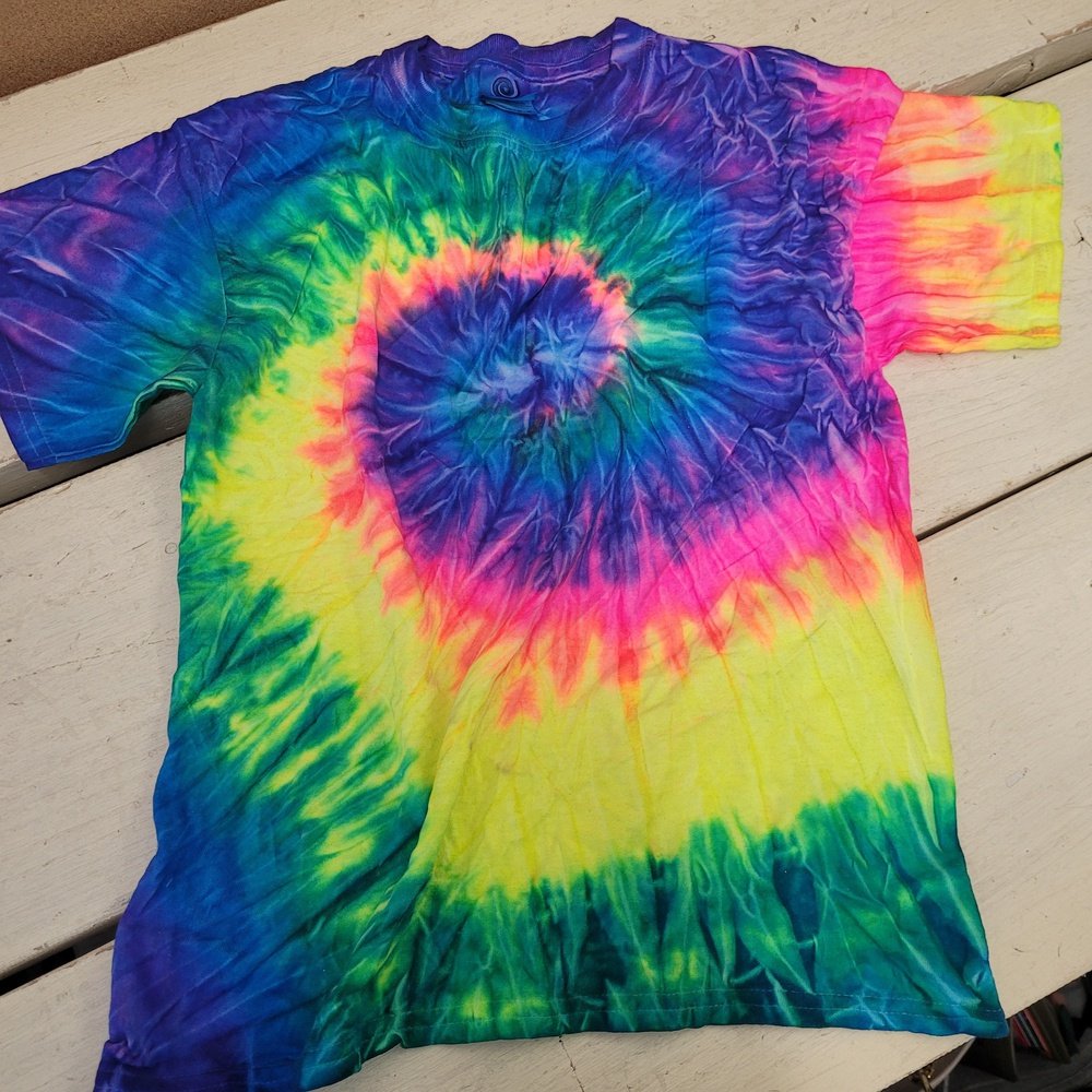 COLORTONE KIDS/CHILDRENS NEON TIE-DYE HEAVYWEIGHT T-SHIRT