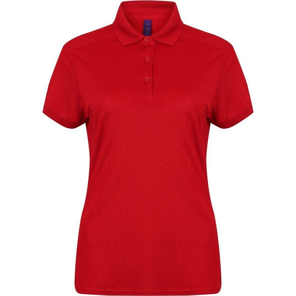 Henbury Women's Stretch Polo Shirt With Wicking Finish Short Sleeve T Shirt H461