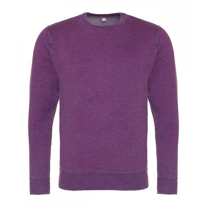 AWDis Washed Effect Long Sleeve Unisex Sweatshirt Various Colours Small - 3XL JH093