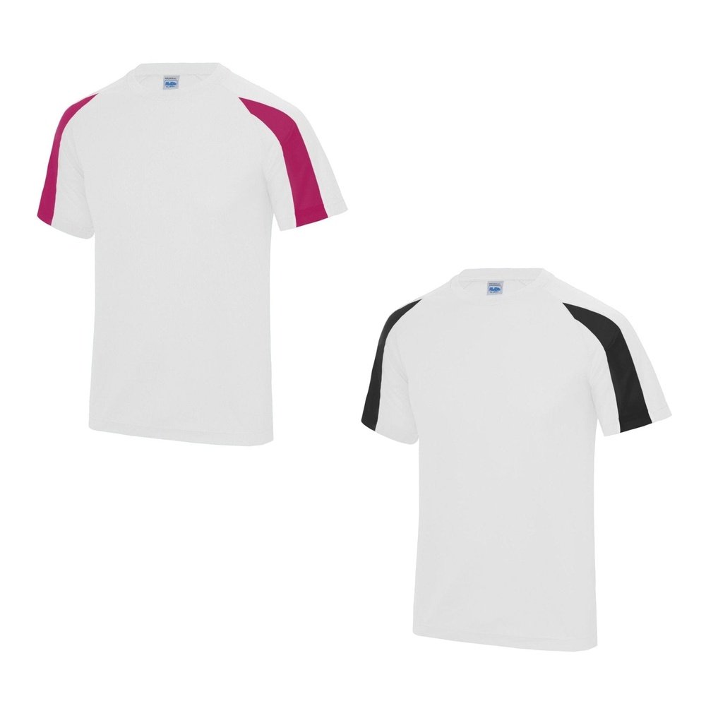 AWDis Gent's Just Cool Performance Contrast T-shirt Gym Top Small JC003