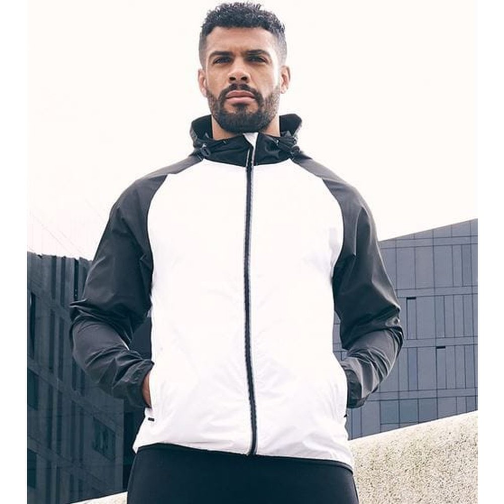 Black Shower Resistant Softshell Hooded Jacket