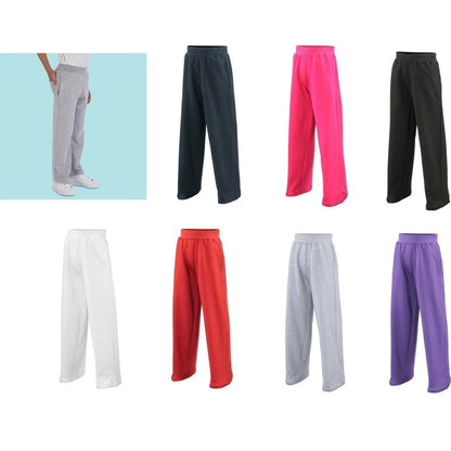 AWDis Kids Childrens Sweatpants Cotton Gym Joggers Jogging Bottoms JH071B