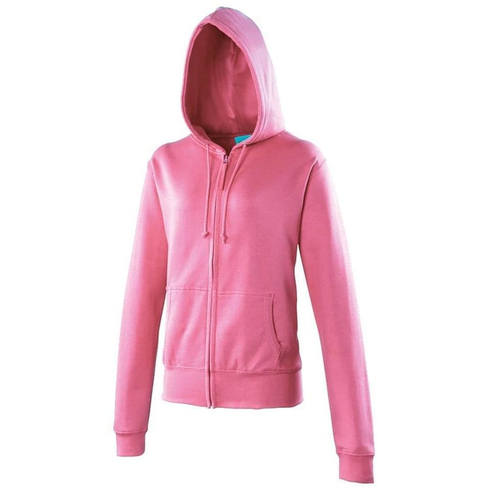 AWDis Ladies Fit Girlie Full Zip Hoodie with Kangaroo Pocket JH055