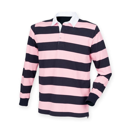 Boys Long Sleeved Striped Cotton Rugby Shirt Top 11/12 13/14yrs FR110