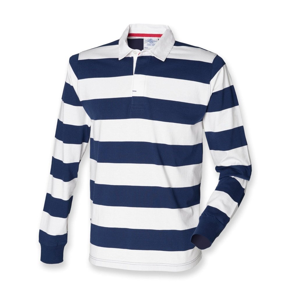 Boys Long Sleeved Striped Cotton Rugby Shirt Top 11/12 13/14yrs FR110