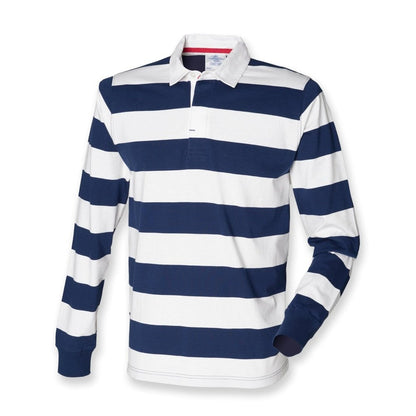 Boys Long Sleeved Striped Cotton Rugby Shirt Top 11/12 13/14yrs FR110