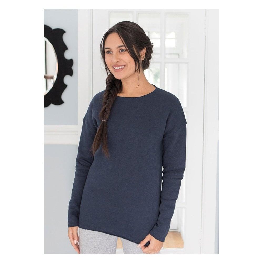 Comfy Co Ladies Lounge Wear Gals Oversized Cosy Sweatshirt 5 Colours CC065