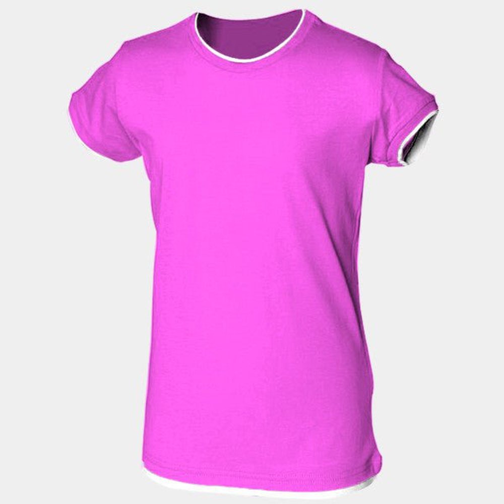 Cute Girls Cotton Short Sleeve Layered Childrens Tshirt Top Age 10/12 SM220