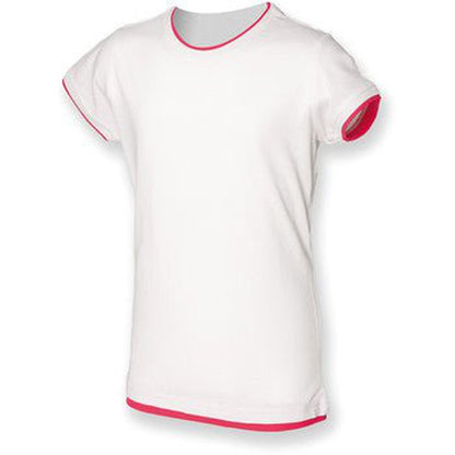 Cute Girls Cotton Short Sleeve Layered Childrens Tshirt Top Age 10/12 SM220