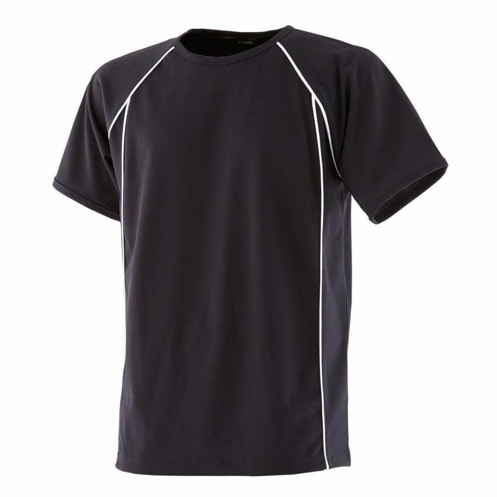 Finden & Hales Gents Performance Wicking Coolplus Mens TShirt Royal White LV270