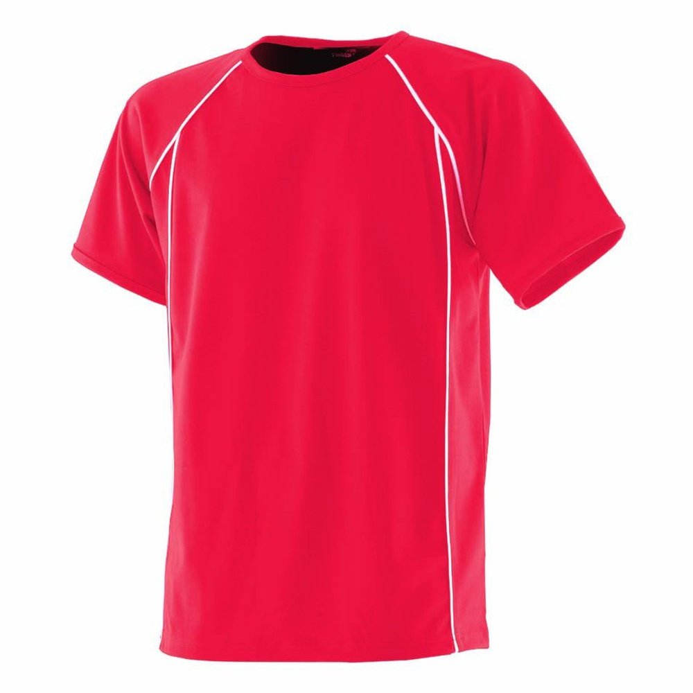 Finden & Hales Gents Performance Wicking Coolplus Mens TShirt Royal White LV270