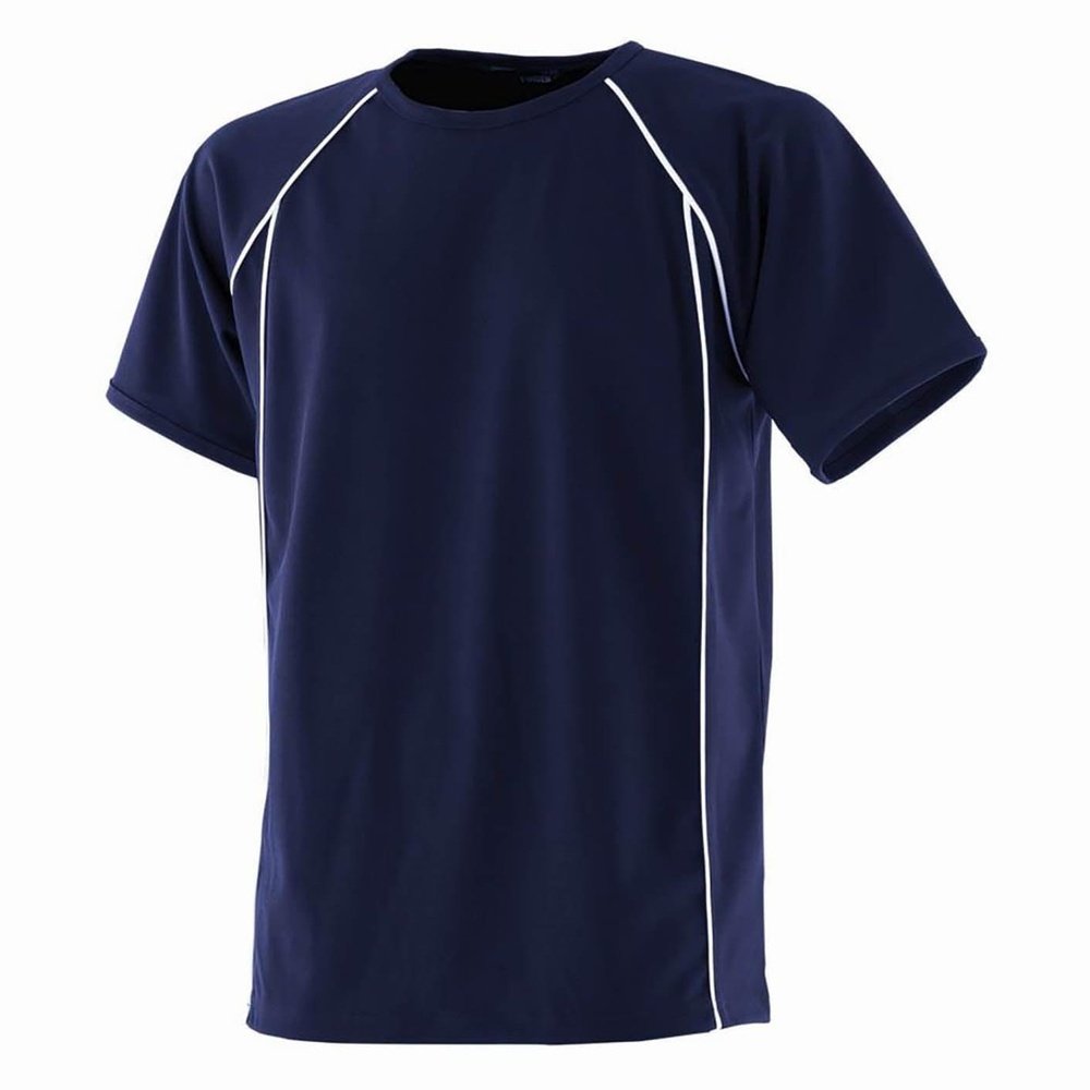 Finden & Hales Gents Performance Wicking Coolplus Mens TShirt Royal White LV270