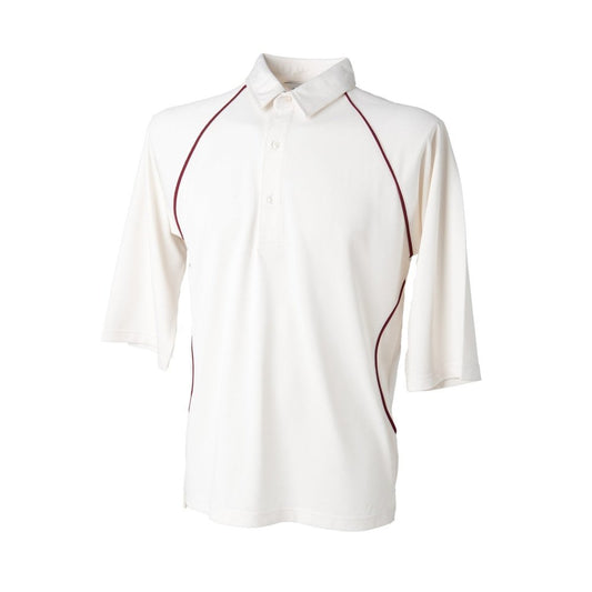 Finden & Hales Piped Coolplus® Cricket Shirt available in 2 Coloured trims LV103