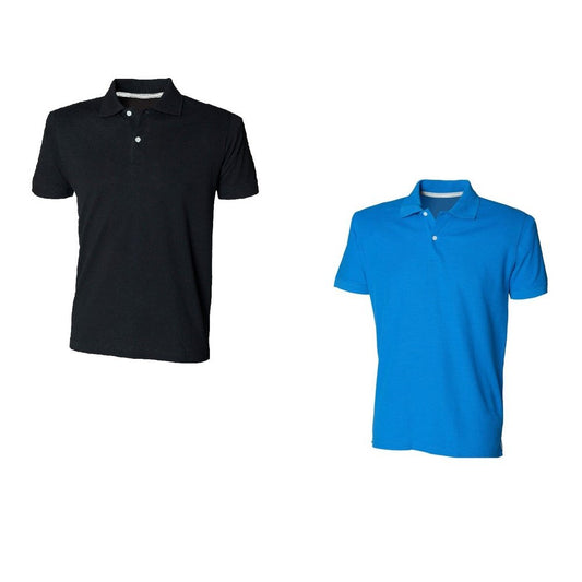 Gents Cotton Thick and Thin Yarn Polo Shirt Mens T-shirt Top SF49